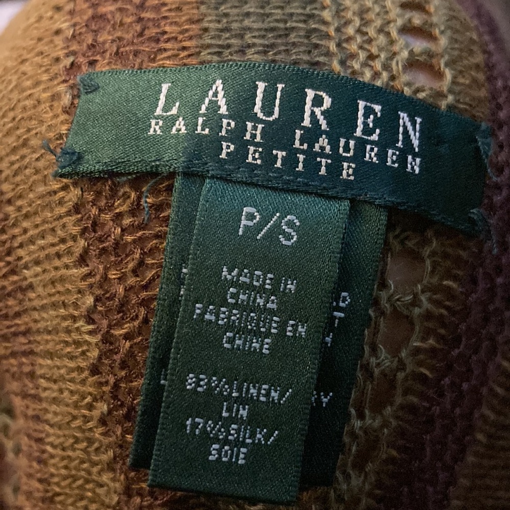 Lauren Ralph Lauren silk/linen open front cardigan - Picture 7 of 8